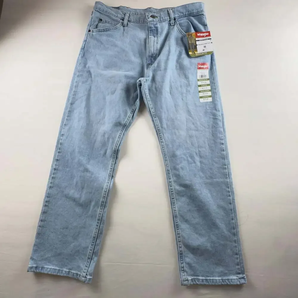 Wrangler Five Star Heritage Regular Fit Stretch Jeans Light Wash Men's 36x29